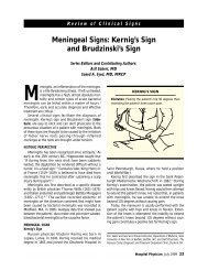 Meningeal Signs: Kernig's Sign and Brudzinski's Sign - Turner White