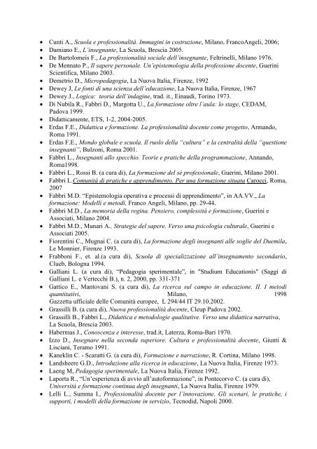 Bibliografia essenziale AA. VV., Da artigiano a ... - Ch.unich.it