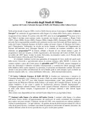 Centro Culturale Europeo di Delfi - Studi umanistici Unimi ...