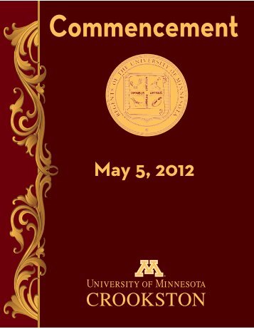 Commencement - University of Minnesota, Crookston