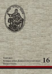 Viipurin Suomalaisen Kirjallisuusseuran Toimitteita 16 (2012)