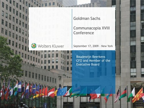 Goldman Sachs Communacopia XVIII Conference - Wolters Kluwer