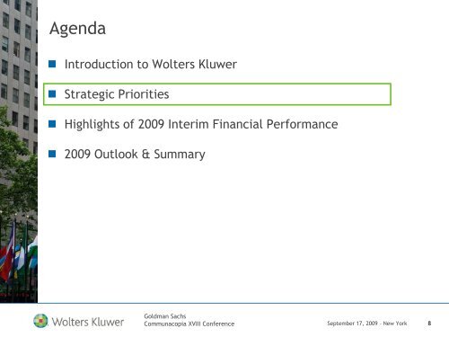 Goldman Sachs Communacopia XVIII Conference - Wolters Kluwer