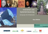Innovation und Systemerneuerung - Klaus Woltron