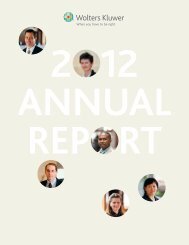 2012 Annual Report ( , 10544 kB) - Wolters Kluwer