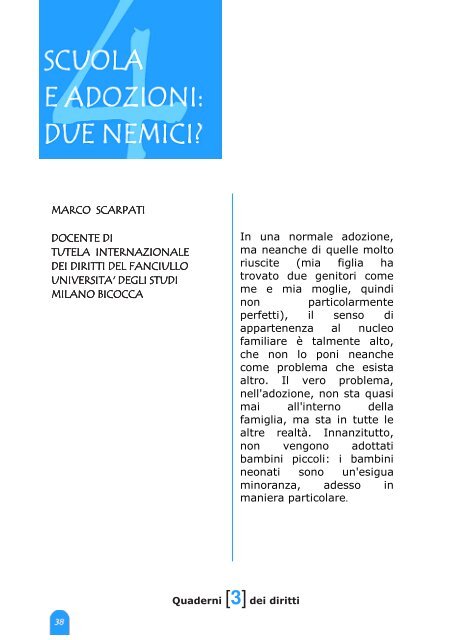 Scuola e integrazione: i diritti del bambino adottato - Portale per l ...