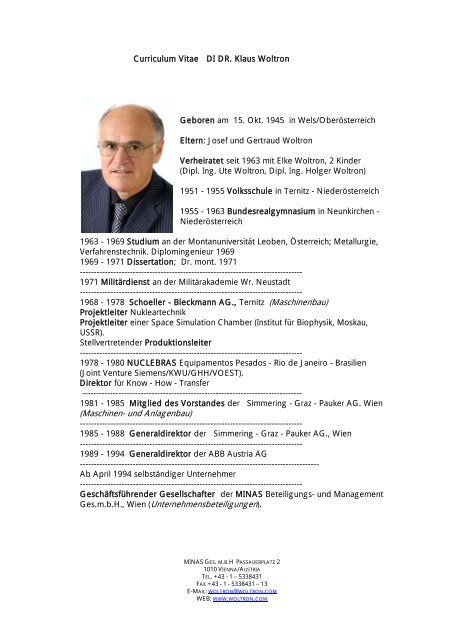 DI DR. Klaus Woltron
