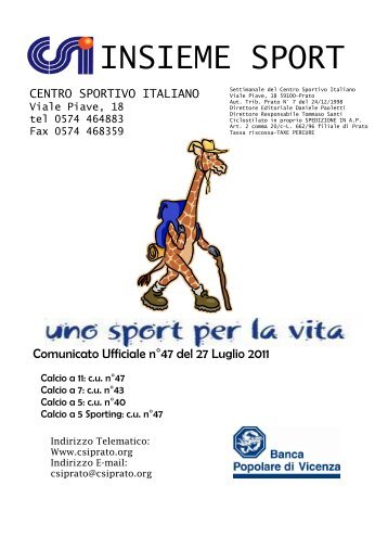 cu n°47 - Centro Sportivo Italiano