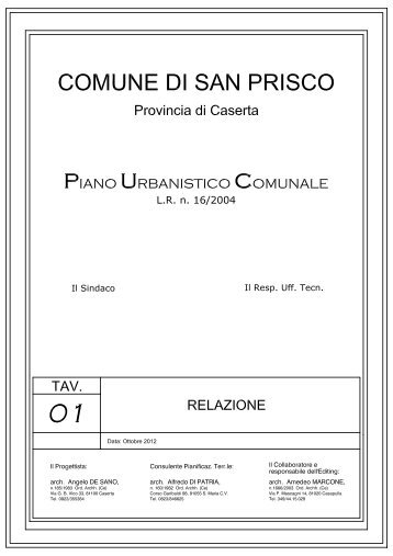 Tav 01 - Relazione Illustrativa (Ott12) - Comune di San Prisco