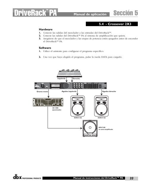 Manual de instrucciones - dbx