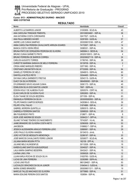 PROCESSO SELETIVO SERIADO UNIFICADO ... - Gazetaweb.com