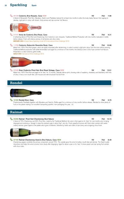 Download the wine list - Matthew Clark