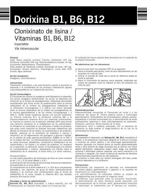 Clonixinato de lisina contraindicaciones lactancia