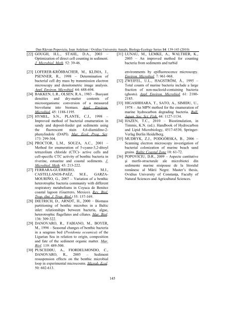 VOLUM OMAGIAL - Facultatea de Ştiinţe ale Naturii şi Ştiinţe Agricole