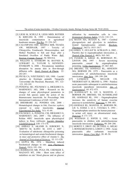 VOLUM OMAGIAL - Facultatea de Ştiinţe ale Naturii şi Ştiinţe Agricole