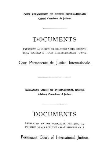 DOCUMENTS DOCUMENTS - Cour international de Justice