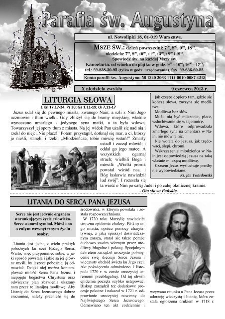 LITURGIA SŁOWA LITANIA DO SERCA PANA JEZUSA