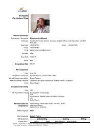 Europass Curriculum Vitae - Sapienza - Università di Roma