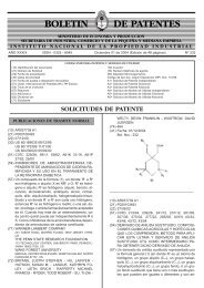 de patentes boletin - Instituto Nacional de la Propiedad Industrial