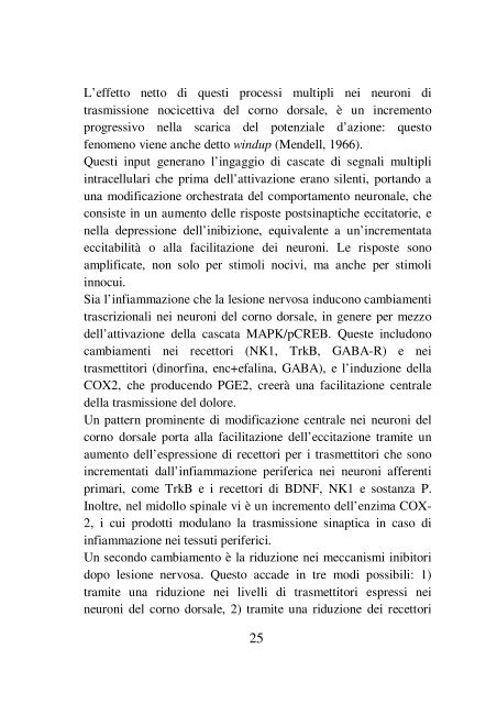 TESI DI DOTTORATO “Nuovi trattamenti per il dolore ... - Padis