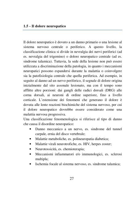 TESI DI DOTTORATO “Nuovi trattamenti per il dolore ... - Padis