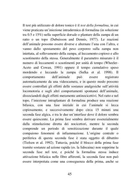 TESI DI DOTTORATO “Nuovi trattamenti per il dolore ... - Padis