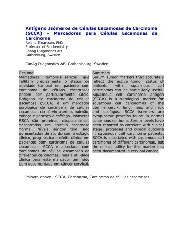 Antígeno Isômeros de Células Escamosas de Carcinoma ... - Alka