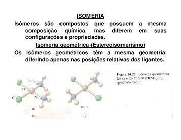 ISOMERIA Isômeros são compostos que possuem a mesma ...