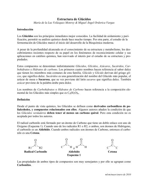 Estructura de Glúcidos