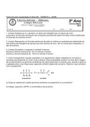 Exercícios para recuperação 3ª série 2ºB - QUÍMICA 2 - LENIN 1 ...