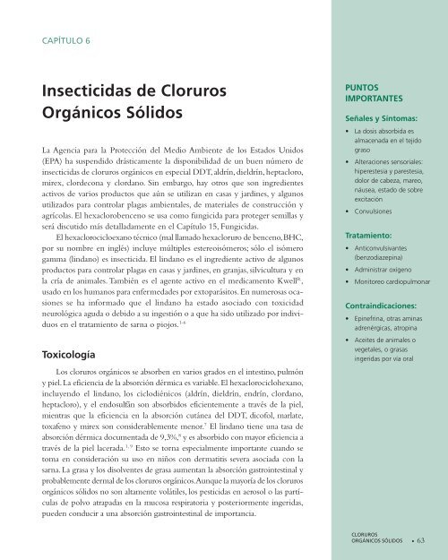 Insecticidas de Cloruros Orgánicos Sólidos