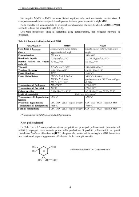 capitolo 1 diisocianati - Extranet Regione Piemonte