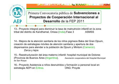 Presentación del Grupo - Asociación Española de Pediatría