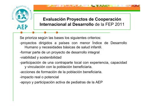 Presentación del Grupo - Asociación Española de Pediatría