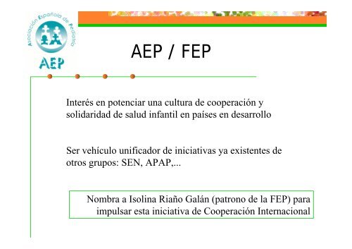Presentación del Grupo - Asociación Española de Pediatría