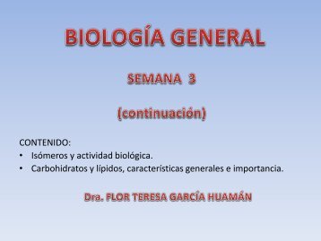 Semana 3 - Carbohidratos y lípidos - Flor García Huamán