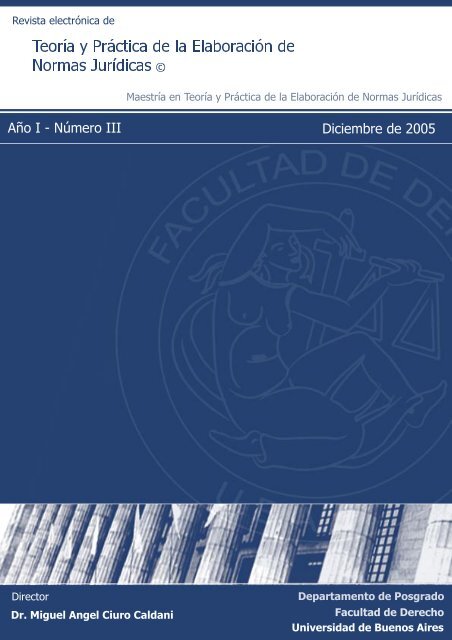 Año I - Número III - Diciembre 2005 - Facultad de Derecho ...