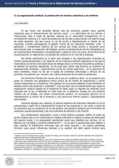 Año I - Número III - Diciembre 2005 - Facultad de Derecho ...