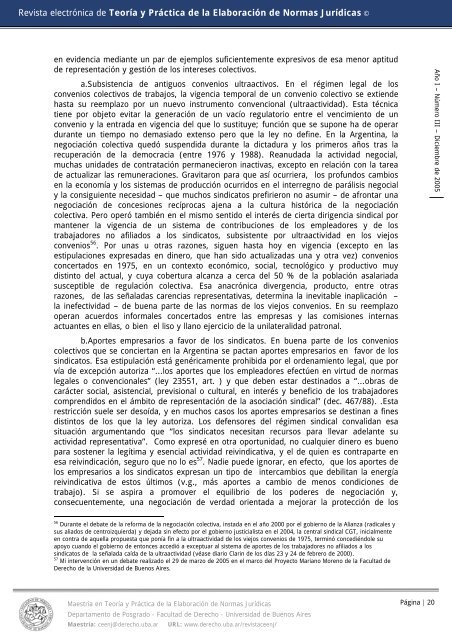 Año I - Número III - Diciembre 2005 - Facultad de Derecho ...