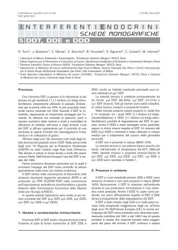 5. DDT, DDE e DDD - Giornale Italiano di Medicina del Lavoro ed ...