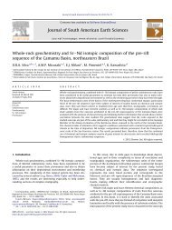 Whole-rock geochemistry and Sr-Nd isotopic composition of ... - CPRM