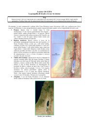 La geografia di Israele e le sue vie interne - biblistica.org