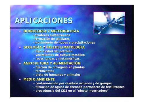 Aplicación de isótopos estables en biomedicina. Espectrometría de ...