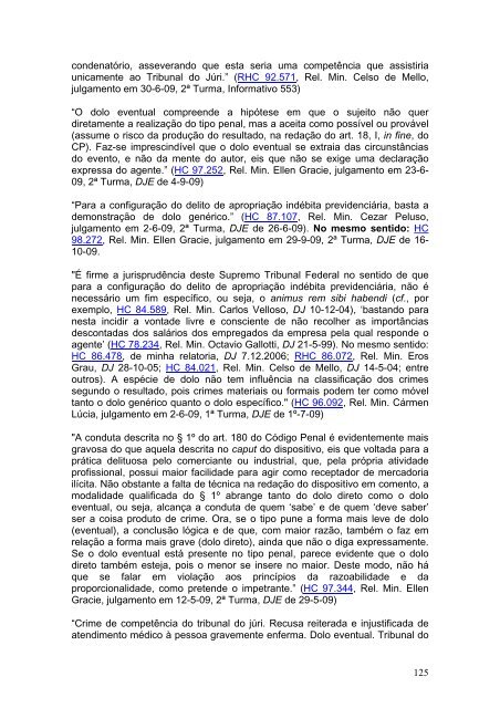 Coletânea de Jurisprudência do STF em Temas Penais