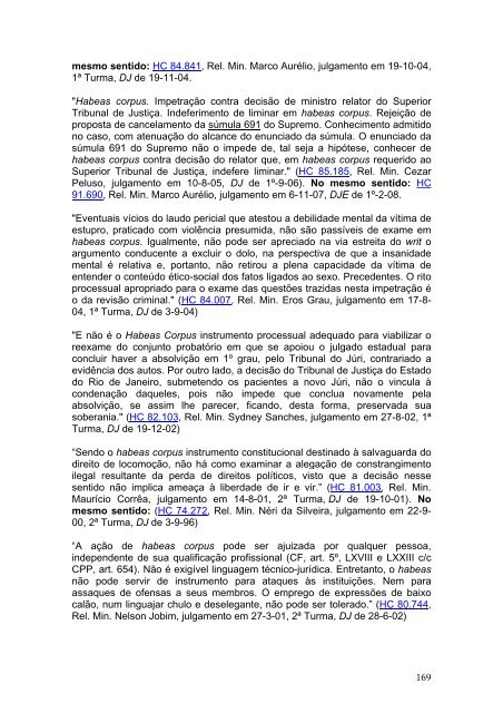 Coletânea de Jurisprudência do STF em Temas Penais