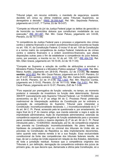 Coletânea de Jurisprudência do STF em Temas Penais