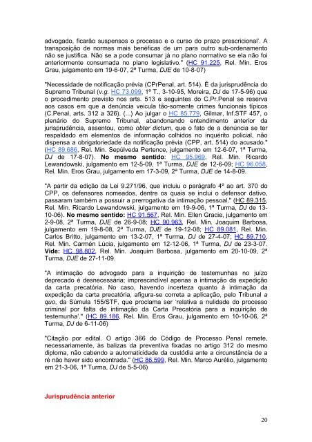 Coletânea de Jurisprudência do STF em Temas Penais