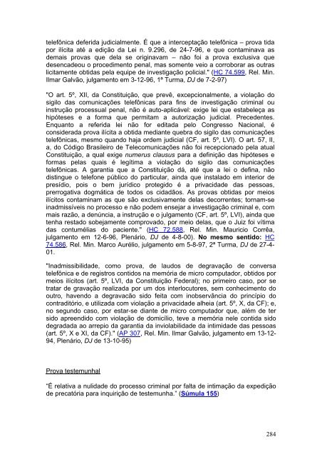 Coletânea de Jurisprudência do STF em Temas Penais