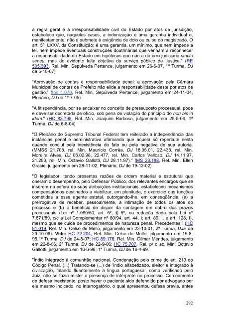 Coletânea de Jurisprudência do STF em Temas Penais