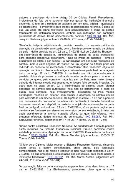 Coletânea de Jurisprudência do STF em Temas Penais